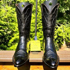 [SOLD] Black Jack African Bull Frog Cowboy Boots in Men's Size 10D